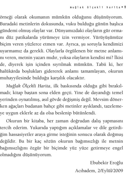Muğlak Ölçekli Harita - Ebubekir Eroğlu