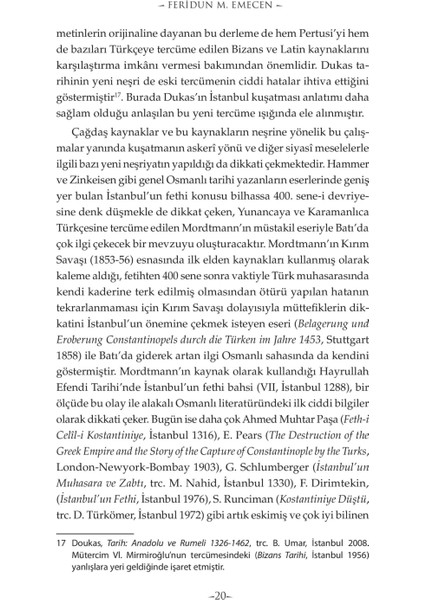 Fetih ve Kıyamet:1453 - Feridun M. Emecen