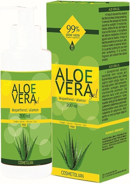 Aloe Vera Jel - Cosmetolian 200 Ml