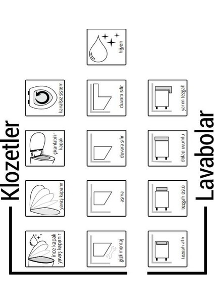 | Gökkuşağı Lavabo + Yarım Ayak (40X50) fiyatları