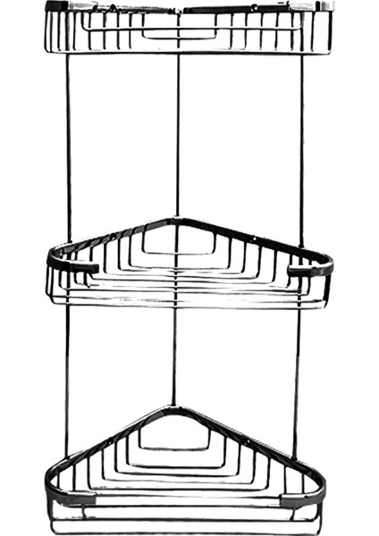 18*18 Köşe Üçlü Süngerlik / Krom
