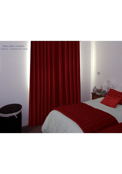 Blackout Karartma Güneşlik Perde Pilesiz Bordo - 325x270 cm