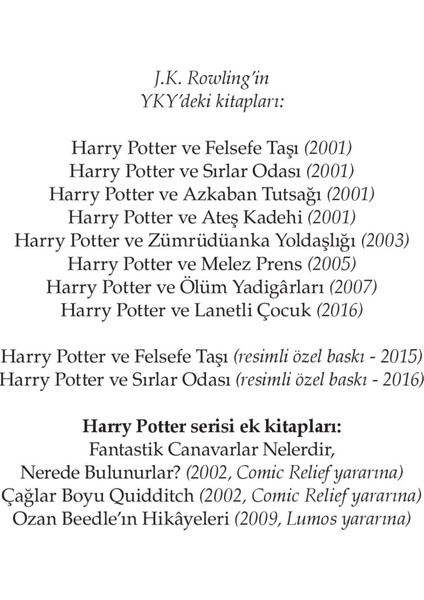 Harry Potter ve Felsefe Taşı - J. K. Rowling