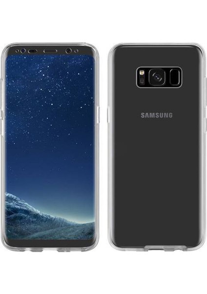 Samsung Galaxy S8 Plus Kılıf Ön Arka Şeffaf Silikon Case