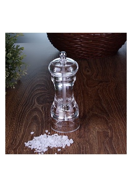 Ünev Küçük Boy Akrilik Tuz Değirmen Öğütücü 15cm