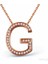 Zirkon Taşlı Gümüş G Harfi Kolye 1