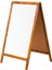 50 cm x 90 cm Çatı Tipi Çift Yüzlü Menü Tahtası Beyaz 1