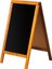 50 cm x 70 cm Çatı Tipi Çift Yüzlü Menü Tahtası Kara Tahta (Tebeşir Tahtası) 1