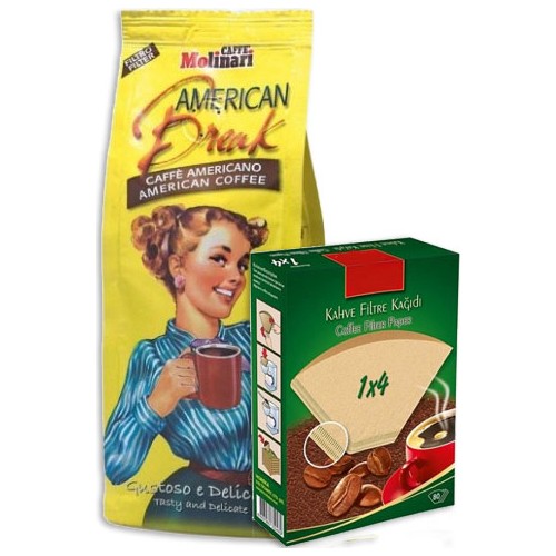 Caffè Molinari 250G Filtre Kahve + 1X4 Filtre Kağıdı Fiyatı