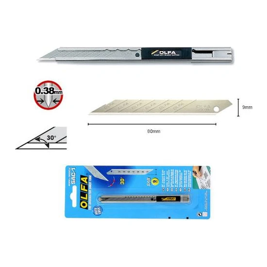 Olfa Sac-1 30 Derece Açılı Metal Maket Bıçağı