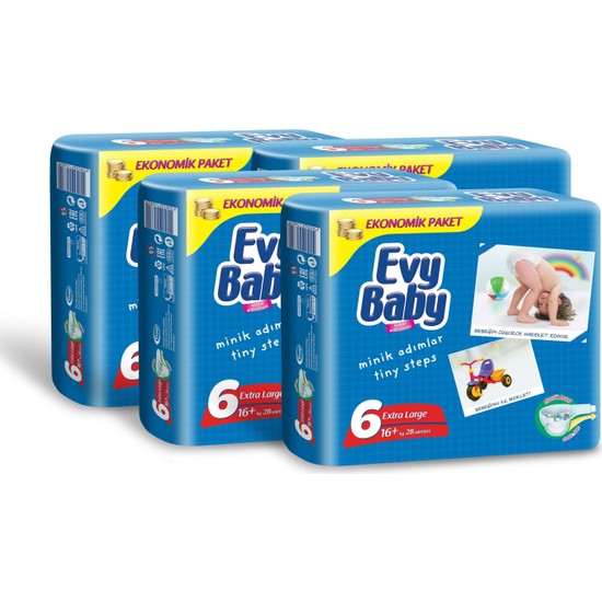 Evy Baby Bebek Bezi Kremli Jumbo Paket 28 Adet Xlarge 4�Lü Fiyatı