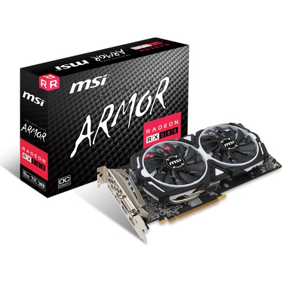 MSI AMD Radeon RX 580 ARMOR 8G OC 8GB 256 bit GDDR5 DX(12) PCI-E 3.0 Ekran Kartı (RX 580 ARMOR 8G OC)