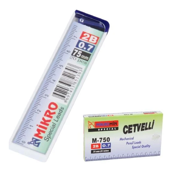 Mikro 75Mm Cetvelli Kurşun Kalem Ucu 0.7Mm 24 Lü Kutu