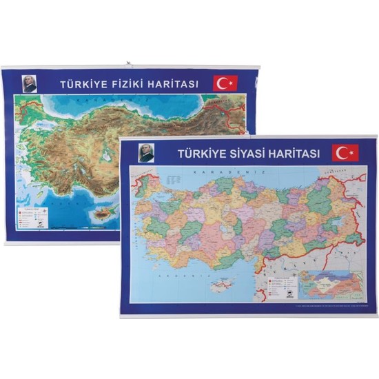 Gülpaş Harita Türkiye Fiziki Ve Siyasi 70-100