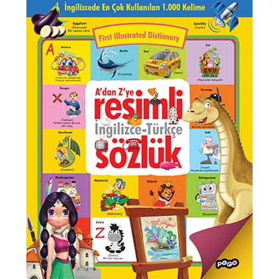 A’dan Z’ye Resimli İngilizce-Türkçe Sözlük Kitabı ve Fiyatı