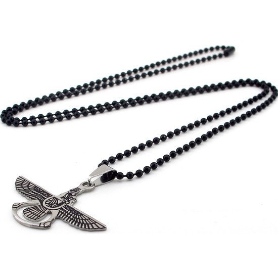 Solfera Ahura Mazda Pers Kuşu Çelik Erkek Kolye Zincirli Fiyatı