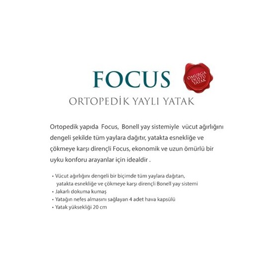 Yataş Selena Focus Yaylı Yatak 100x200 Fiyatı Taksit Seçenekleri