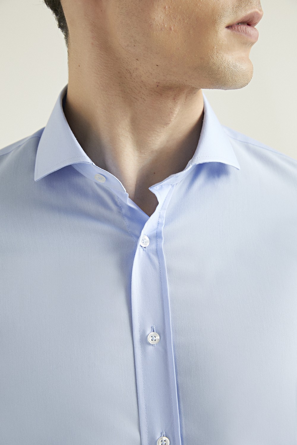 D'S Damat Slim Fit Beyaz Düz Nano Care Gömlek Uzun Kol Klasik Stil 5HF02ORTSG01 görsel 3