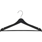 Cici Marketim Ahşap Görünümlü Elbise Askısı 12 Adet Plastik Askı Siyah