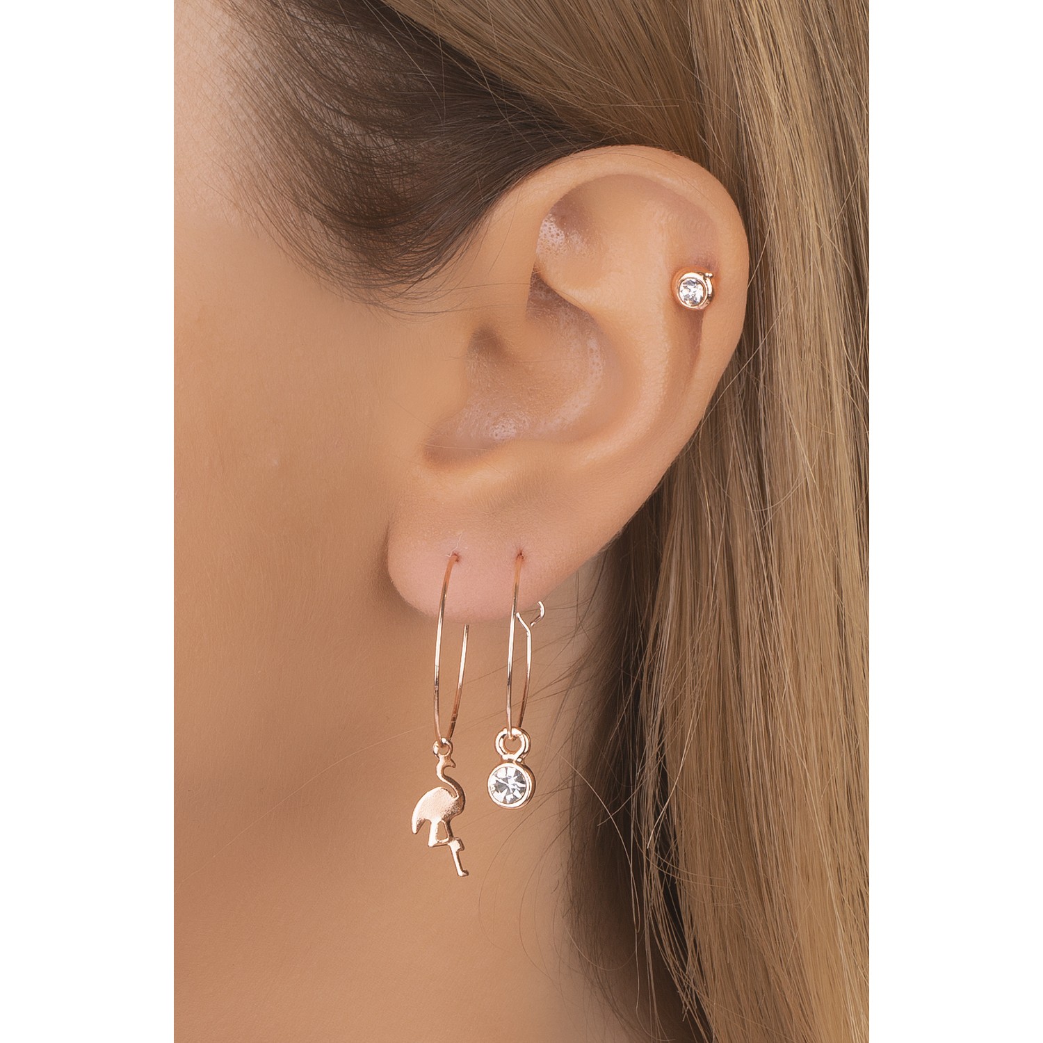 Diversity Jewelry Kadın 3'lü Kuğu Detaylı Küpe Fiyatı