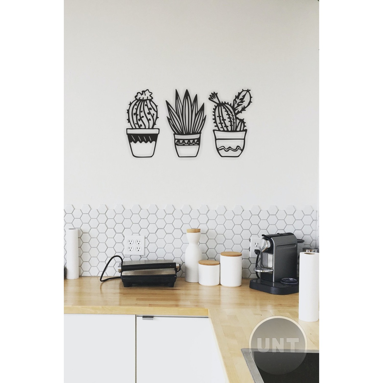 Unt 30 cm 3’lü Kaktüs Set Duvar DekoruSüsü, Ahşap Dekoratif Fiyatı
