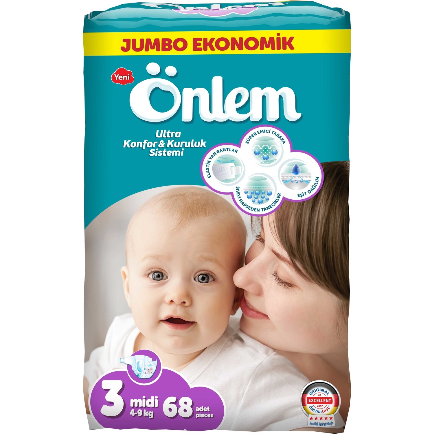 Onlem Bebek Bezi Jumbo Paket Midi 68 Adet 4 9 Kg Fiyati