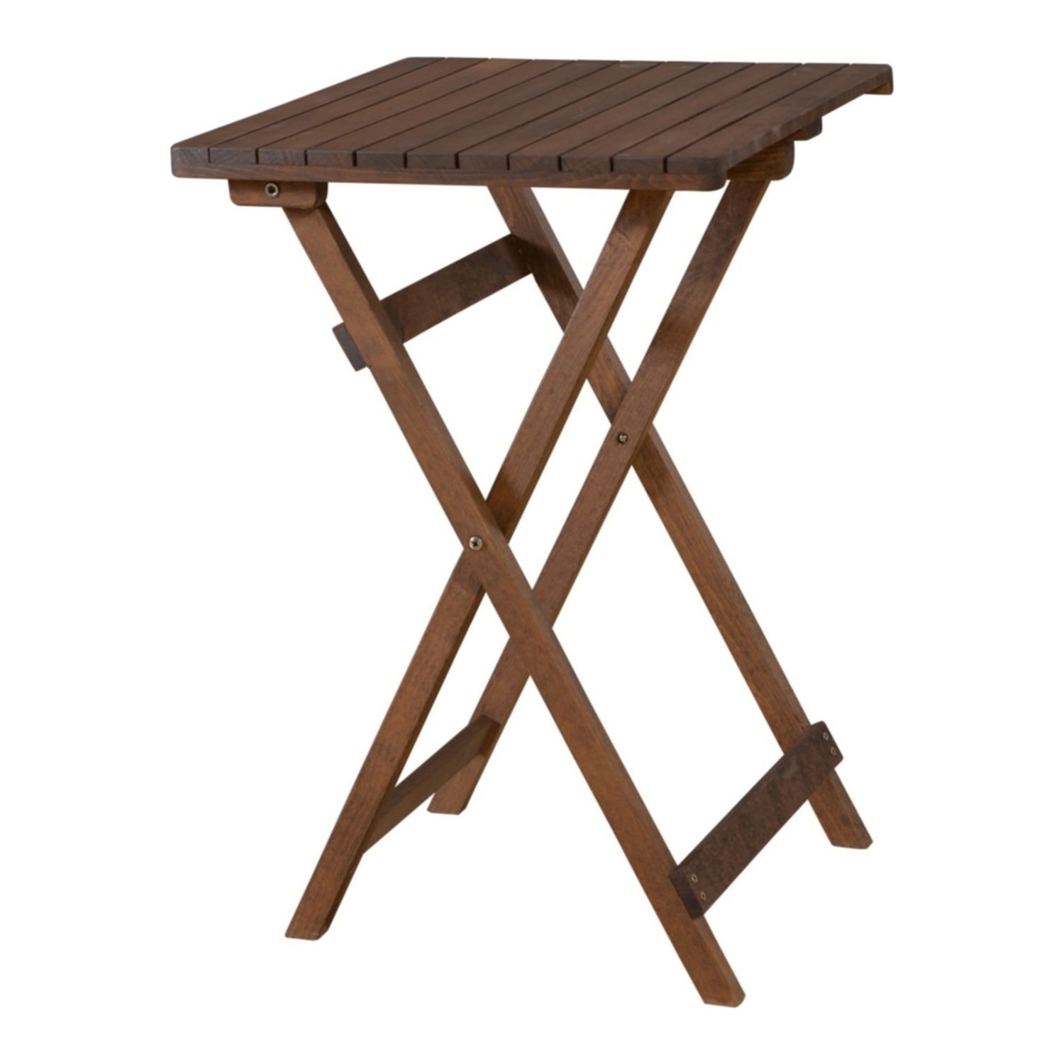Özdağ Mobilya Gürgen Ceviz Renk 50X50 Katlanır Masa ve 2