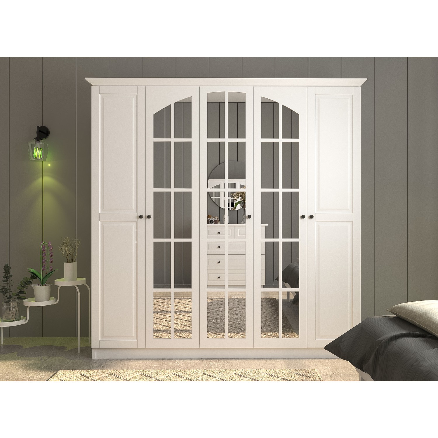 Rabi Mobilya Beyza Country 5 Kapaklı Gardırop Fiyatı