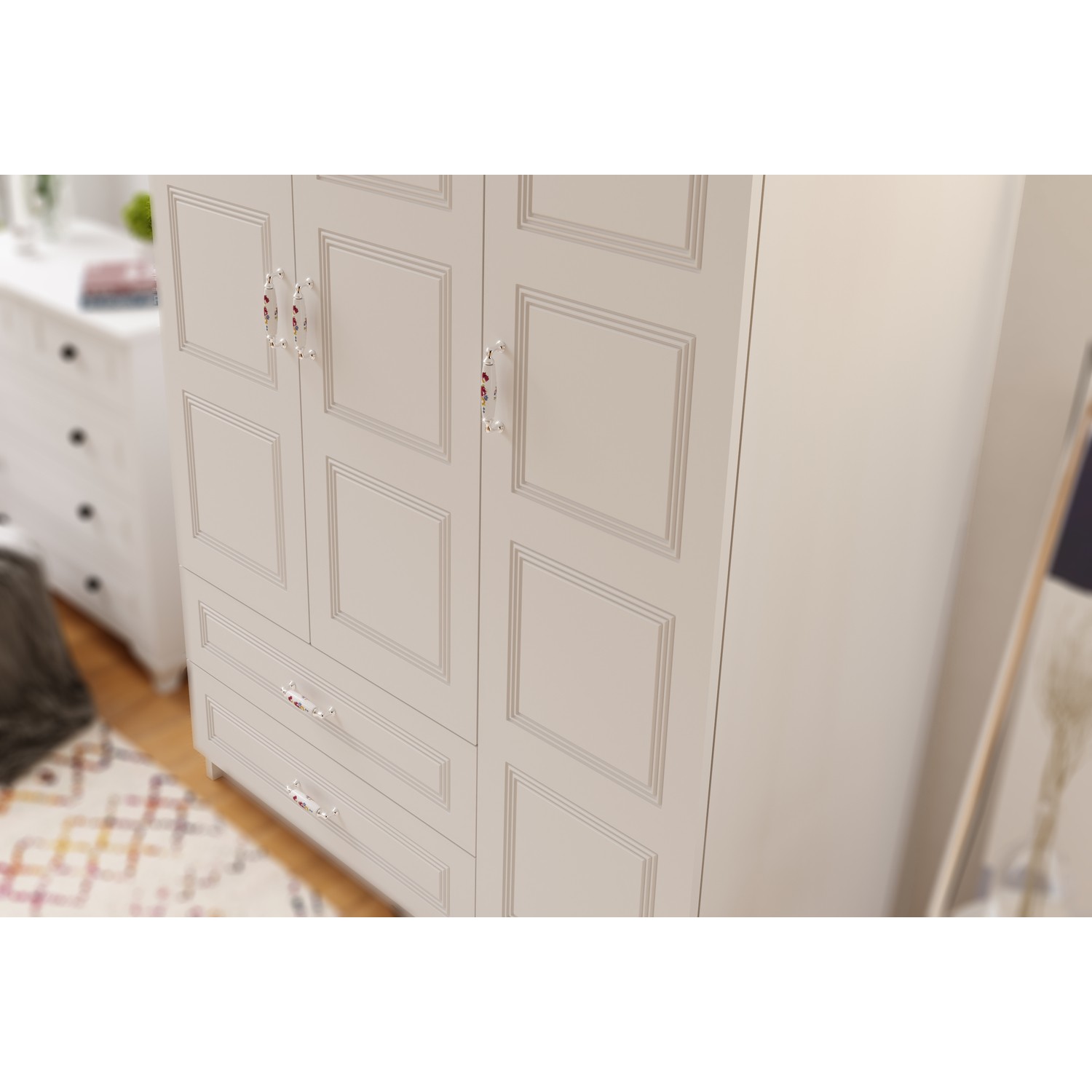 Rabi Mobilya Asil Country 3 Kapak 2 Çekmeceli Gardırop Fiyatı