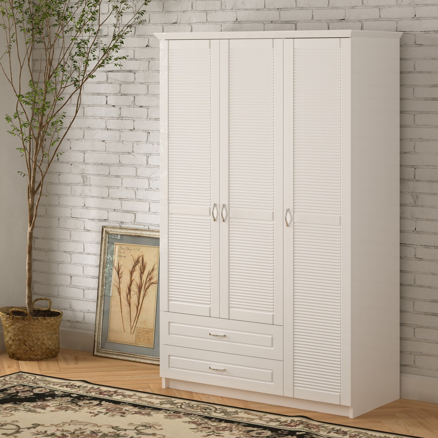 Rabi Mobilya Diva Country 3 Kapak 2 Çekmeceli Gardırop Fiyatı