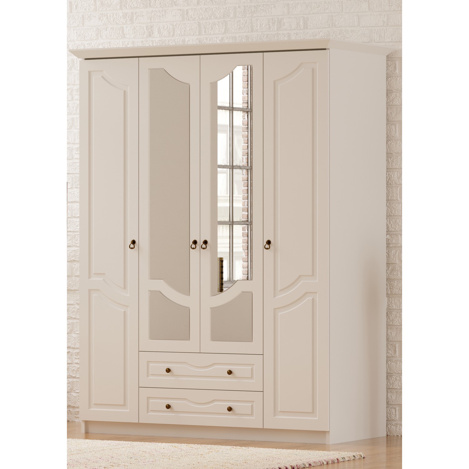 Rabi Mobilya Irmak Country 4 Kapak 2 Çekmeceli Gardırop Fiyatı