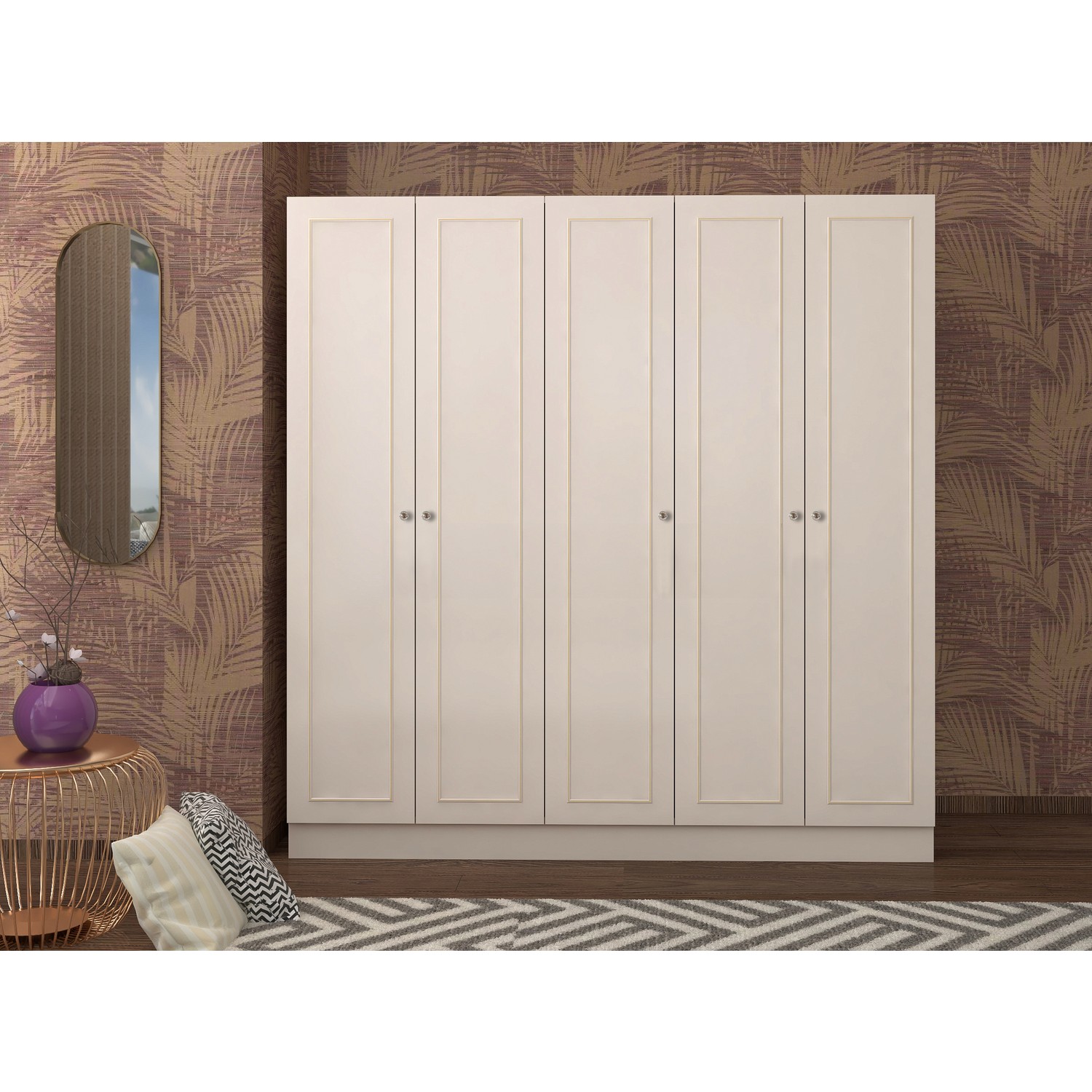 Rabi Mobilya Gold Country 5 Kapak Gardırop Fiyatı