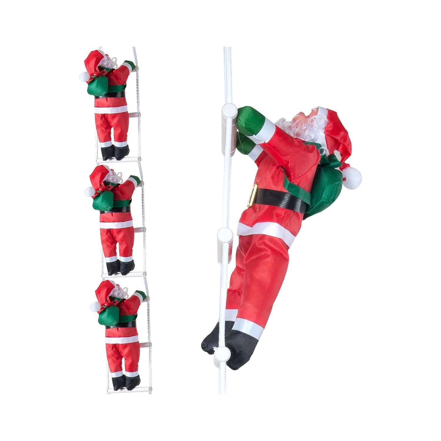 Buket Yılbaşı Merdivene Tırmanan Noel Baba 3'lü 120 cm Fiyatı