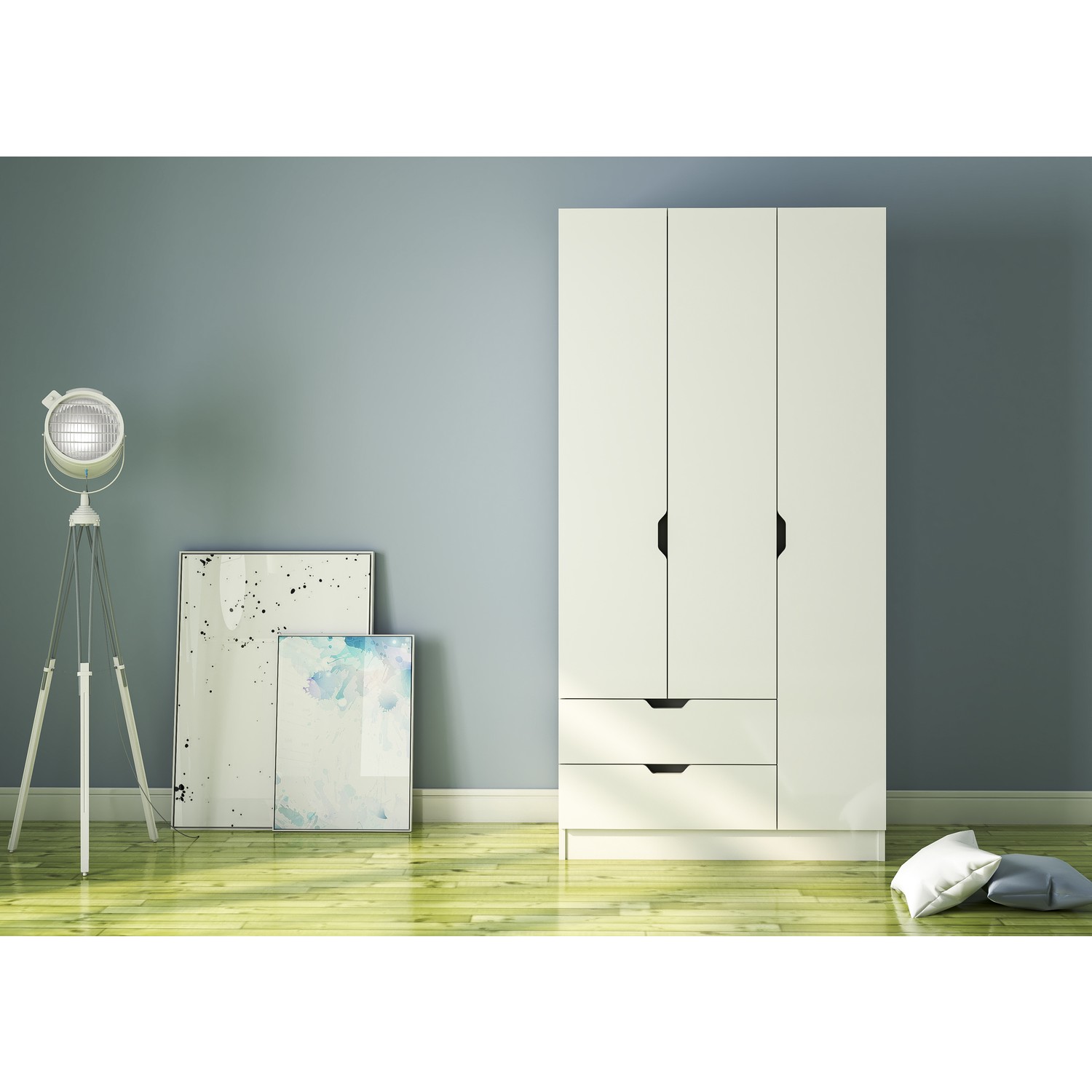 Rabi Mobilya Modern Style 3 Kapak 2 Çekmeceli Gardırop Fiyatı