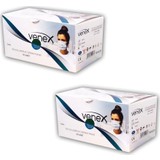 Venex 3 Katlı Meltblown Filtreli Mavi Renkli Maske 2 KUTU(2X50)