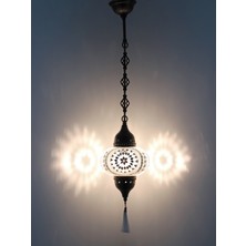 Atölye Lamp Design Mozaik Beyaz Tekli Sarkıt Lamba