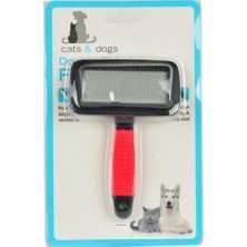 Flip Pet Kedi Köpek Tarağı Kırmızı  İnce Uçlu L ZM-1027L