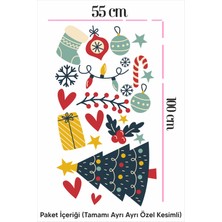 Msticker Yılbaşına Özel Çam Ağacı Cam Sticker