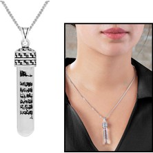 Gül Endam Zemzem Suyu Doldurulmuş 925 Ayar Gümüş Cevşen Kolye