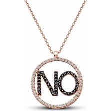 Gül Endam 925 Ayar Gümüş Zirkon Taşlı No Yazılı Kolye