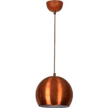 Mylights  Retro Rustik Bakır Içi Beyaz Metal Sarkıt Avize