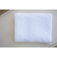 Bonperla  Pamuk 90X180 cm Banyo Havlusu Şezlong Plaj Spa Havlusu Beyaz