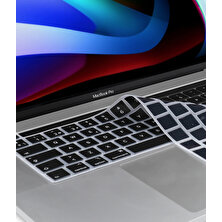 Kızılkaya Apple Macbook Pro 13 Inç 2020 A2338 M1 Işlemcili Türkçe Q Silikon Klavye Koruyucu Siyah