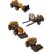 Meva Oyuncak Iş Makineleri Dozer, Kar Küreme, Forklift ve Silindir Seti