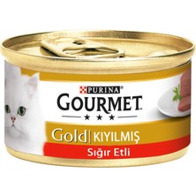 Gourmet Gold Kıyılmış Sığır Etli Yetişkin Kedi Konservesi 85 Gr.