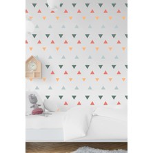 Msticker Üçgen Şekilli Renkli Çocuk Bebek Odası Duvar Sticker