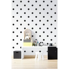 Msticker Siyah Puantiye Duvar Sticker -150 Adet - 5 cm