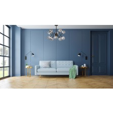 Avonni AV-1825-10BSY Siyah Boya Modern Avize G9 Metal Cam H: 60 cm, Ø: 70 cm