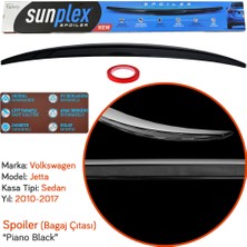 Sunplex Volkswagen Jetta 2010-2017 Spoiler Bagaj Çıtası Piano Black