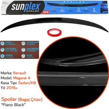 Sunplex Renault Megane 4 2016+ Spoiler Bagaj Çıtası Piano Black